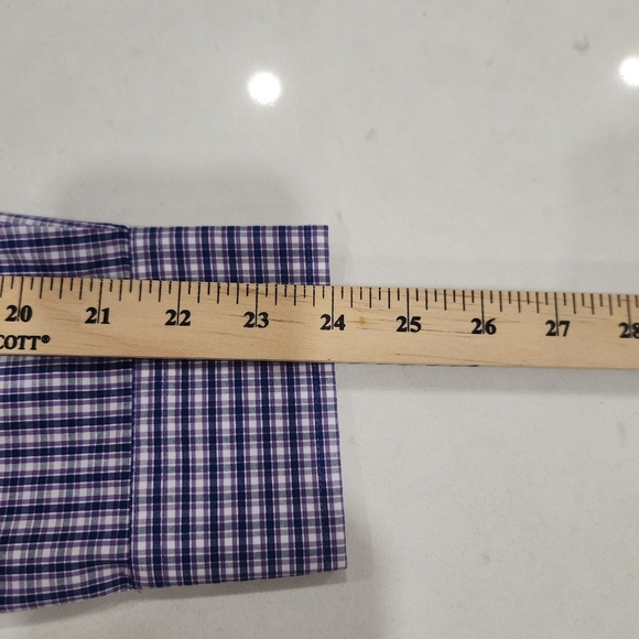 Lauren Ralph Lauren Black Label Shirt Mens 16 Button Down Check Gingham Stretch - Picture 11 of 13